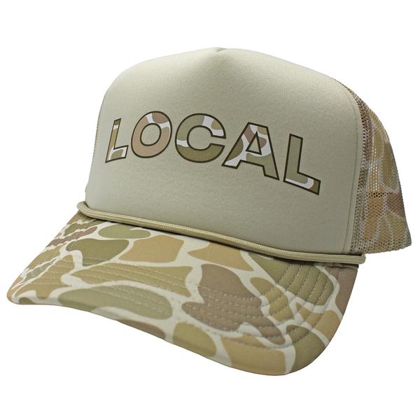 WOMEN`S LG LOCAL CAMO DESERT FOAM TRUCKER HAT