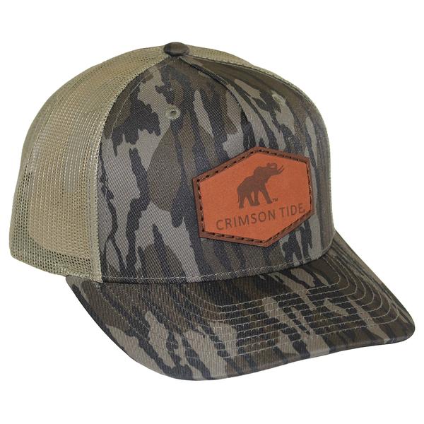 ETCHED ELEHANT PATCH TRUCKER HAT LTHR 112FPR BOTTOMLAND/LODEN
