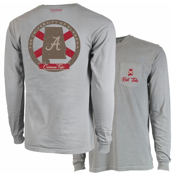 STATE SEAL CC L/S TEE GRANITE