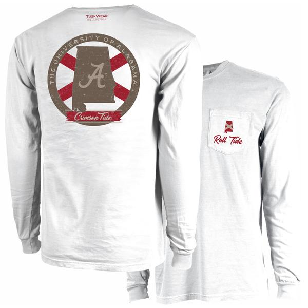 STATE SEAL CC L/S TEE WHITE