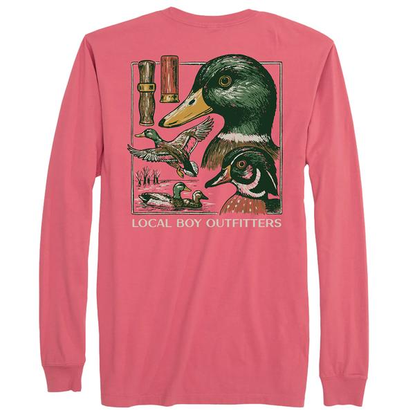YOUTH DUCK SPECIES L/S TEE BRC/BRICK