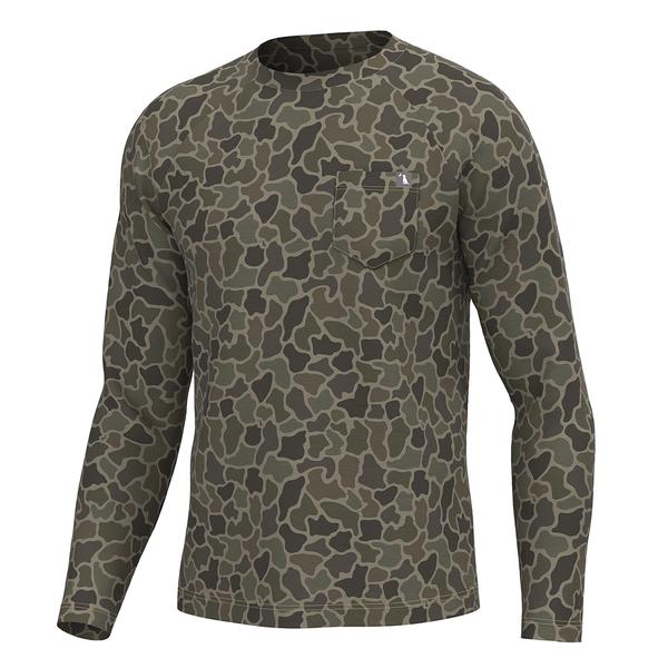 TODDLER L/S HEATHER BLEND CREW BCM/BRUSHCAMO