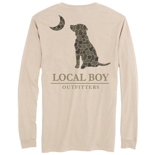 MEN'S BRUSH CAMO DOG N MOON L/S TEE