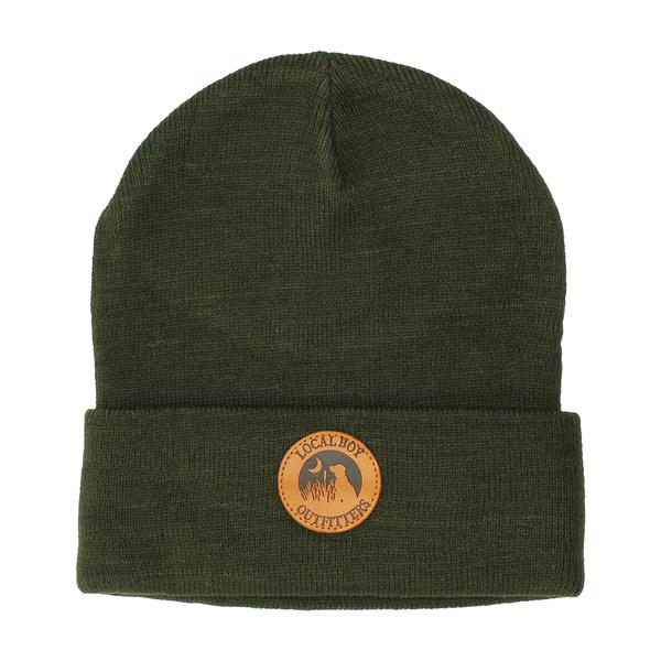 LEATHER PATCH BEANIE