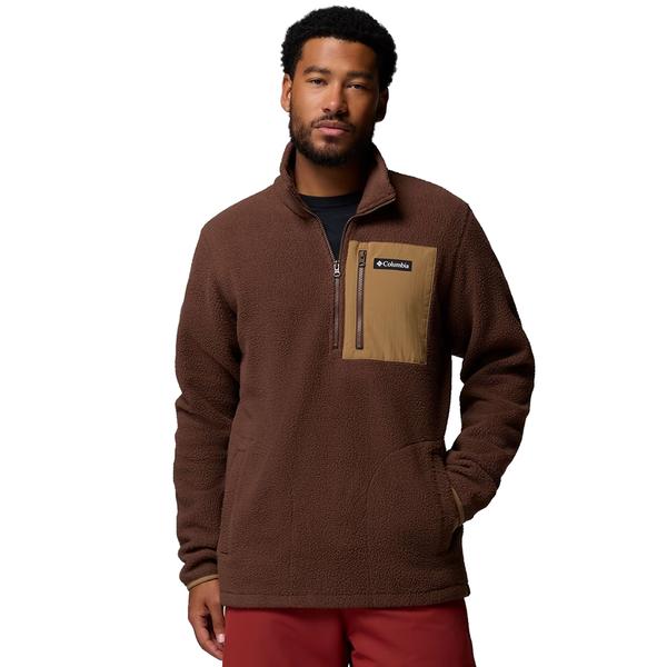 MEN'S JASPER RIDGE PEBBLED HALF-ZIP 256/TOBACCO