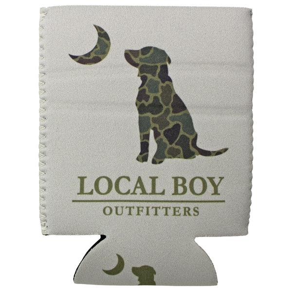 BRUSH CAMO DOG AND MOON KOOZIE