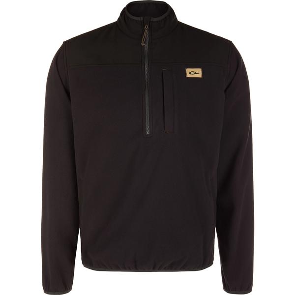 CAMP FLEECE 1/4 ZIP OVER UNDER BLK/BLACK